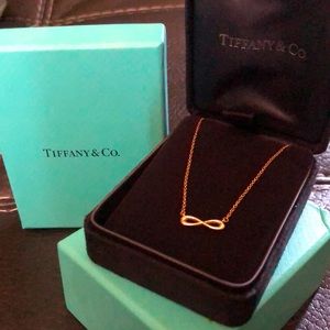 Tiffany & Co. rose gold infinity necklace